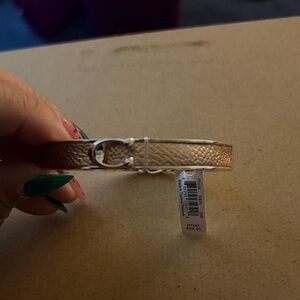 Coach Rose Gold Textured Women's Bracelet